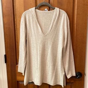 J. Jill 100% Cashmere Hooded Oversize Sweater